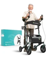Helavo All-Terrain Upright Walker | Stand-Up Rollator with Flat-Free Tires & Seat