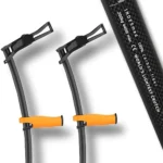Indesmed 100% Carbon Fiber Forearm Crutches (Pair) | World's Lightest, Ergonomic Design
