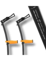 Indesmed 100% Carbon Fiber Forearm Crutches (Pair) | World's Lightest, Ergonomic Design