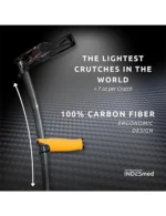 Indesmed 100% Carbon Fiber Forearm Crutches (Pair) | World's Lightest, Ergonomic Design - Image 2