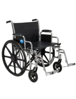 Medline Excel Extra-Wide Bariatric Wheelchair For Adults and Seniors with 24" Wide Seat, Supports up to 500 lbs