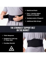 Evolution Athletics Weight Lifting Support Belt for Strength Training, Powerlifting, or Deadlift - Image 2