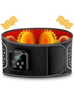 Electric Heating Pad with Massage, Cordless massager for Lower Back, 3 Vibration Modes, 4 Heating Levels, 4000mAh Battery, Portable Waist Wrap Belt, Relaxation, Lumbar Support, Gift for Men and Women