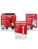 Accu-Chek Softclix Diabetes Blood Sugar Test Kit for Diabetic Glucose Monitoring: 100 Softclix Lancets, 100 Guide Test Strips, and Control Solution (Packaging May Vary)