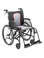 Drive Medical AeroFly Ultra-Lite Wheelchair, 18” Seat Width and Swing-Away Footrests, Lightweight Folding Travel Wheelchair, Easy to Carry 13.3 lb Frame, Matte Black